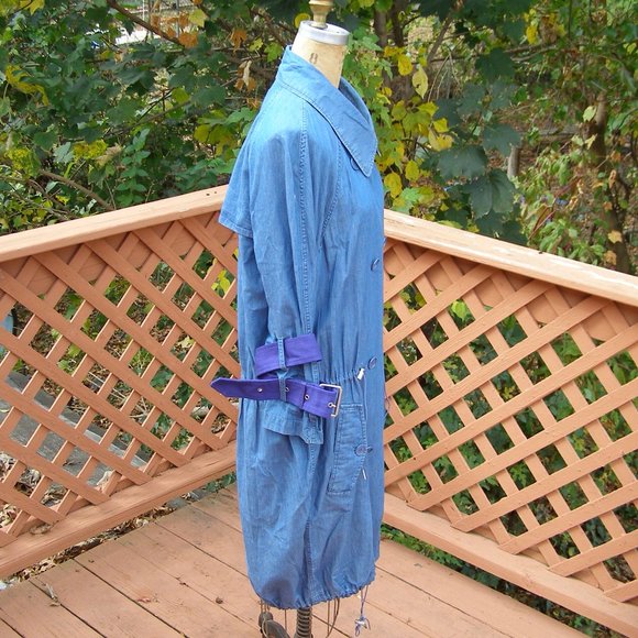 Size M/L ACNE Studios Double breasted Denim Trench coat - Picture 4 of 13